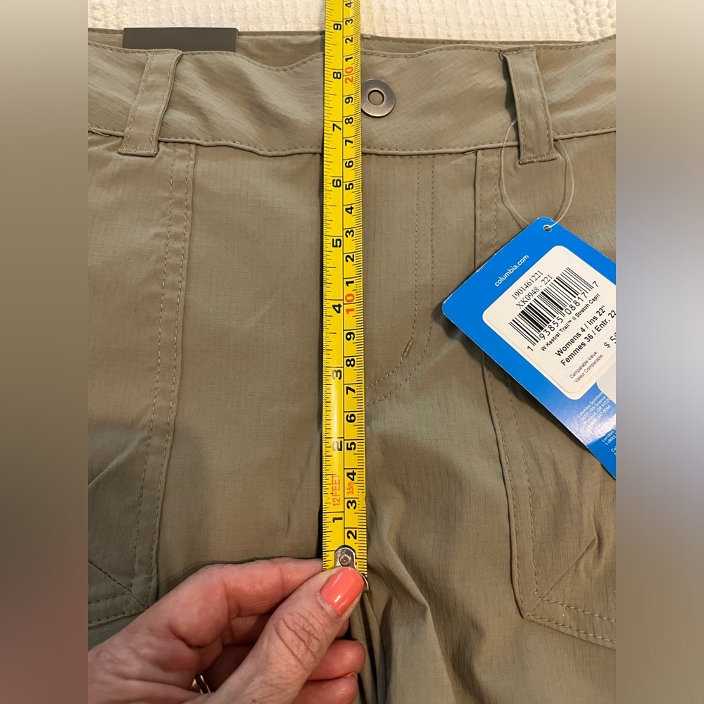 Columbia W Kestrel Trail II Women’s Capris, Size 4, Beige, NWT, OmniShield - Picture 13 of 16